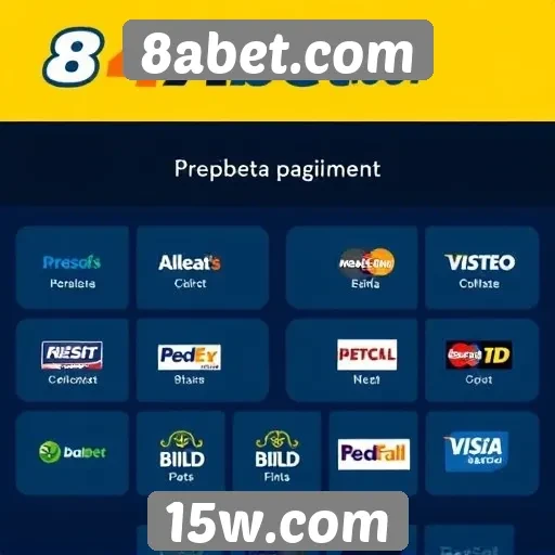 Opções de pagamento disponíveis no 8abet.com